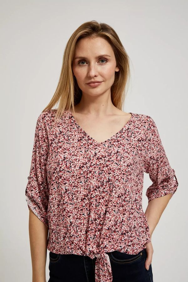 Moodo Ladies' patterned blouse MOODO - pink