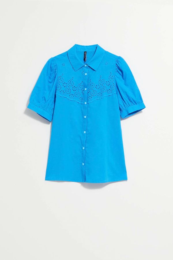 Moodo LADIES SHIRT L-KO-4040 FRESH BLUE