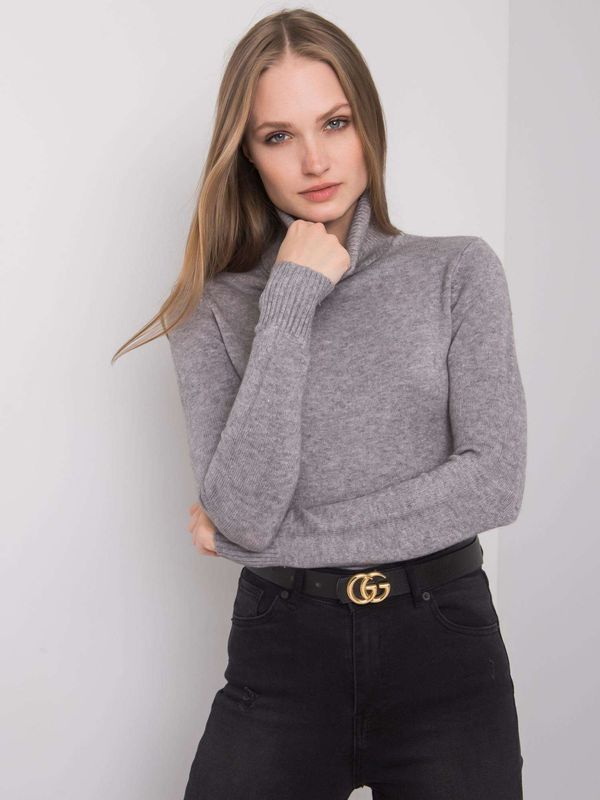 Fashionhunters Lady's gray turtleneck