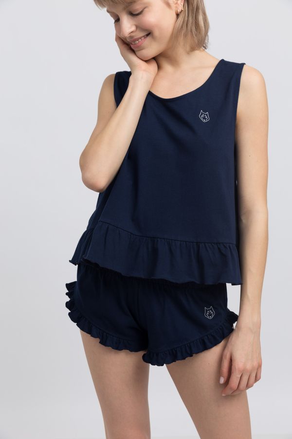 LaLupa LaLupa Woman's Shorts LA051 Navy Blue