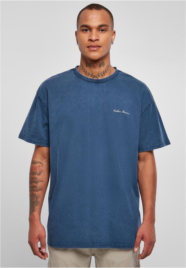 Urban Classics Large Small Spaceblue Embroidery T-Shirt