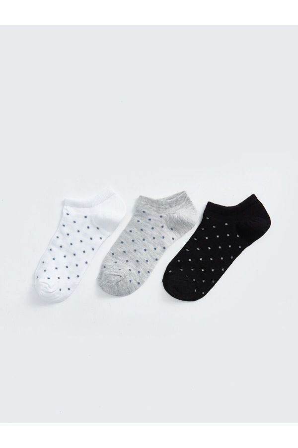 LC Waikiki LC Waikiki 3-Pack Lcw Polka Dot Women's Booties Socks