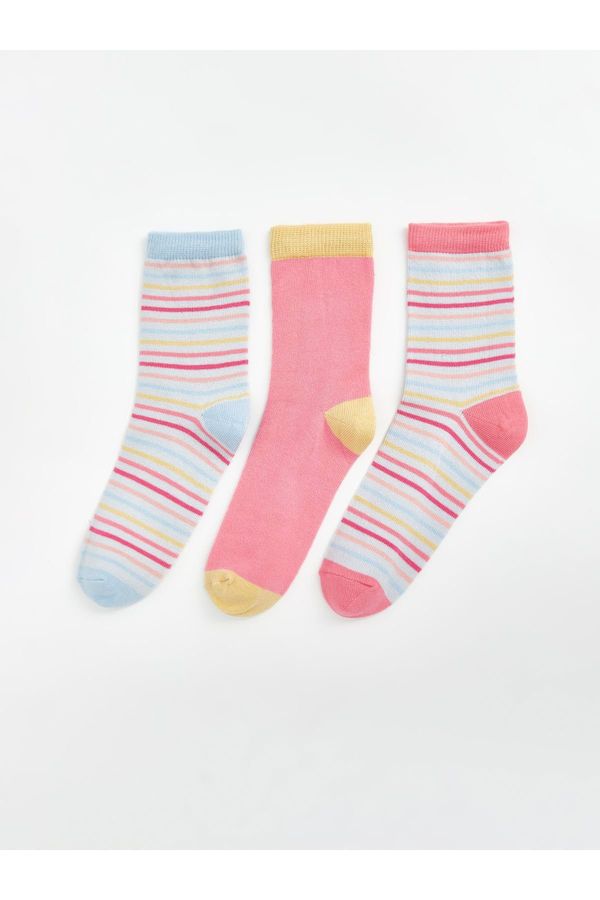 LC Waikiki LC Waikiki 3-Piece Girls' Crew Neck Socks