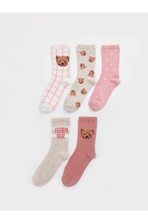 LC Waikiki LC Waikiki 5-Piece Patterned Girls' Socks