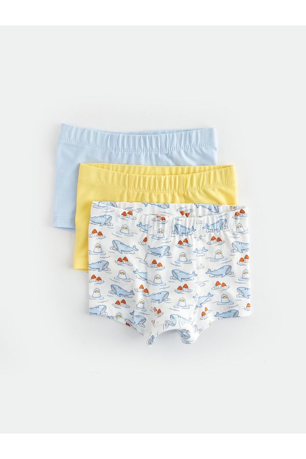 LC Waikiki LC Waikiki Baby Boy Boxer 3-pack with an Elastic Printed Waist