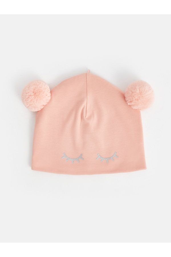 LC Waikiki LC Waikiki Baby Girl Beret with Pompom Detail