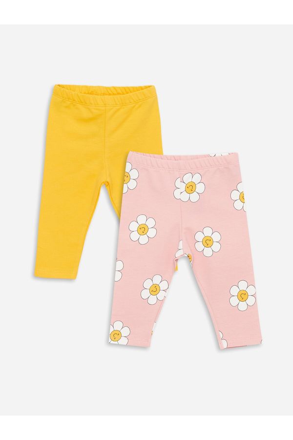 LC Waikiki LC Waikiki Basic Baby Girl Tights with Elastic Waist, 2-Piece