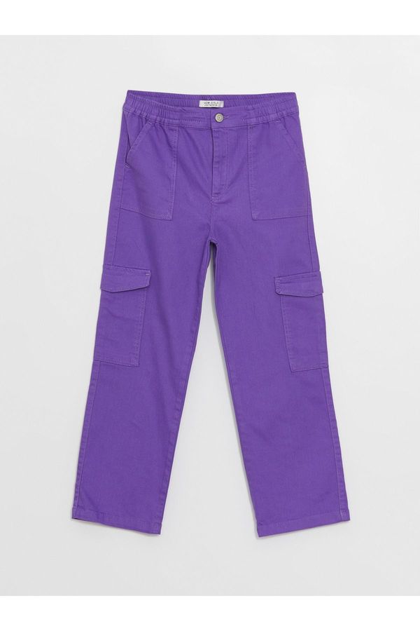 LC Waikiki LC Waikiki Basic Girl's Cargo Pants with Elastic Waist