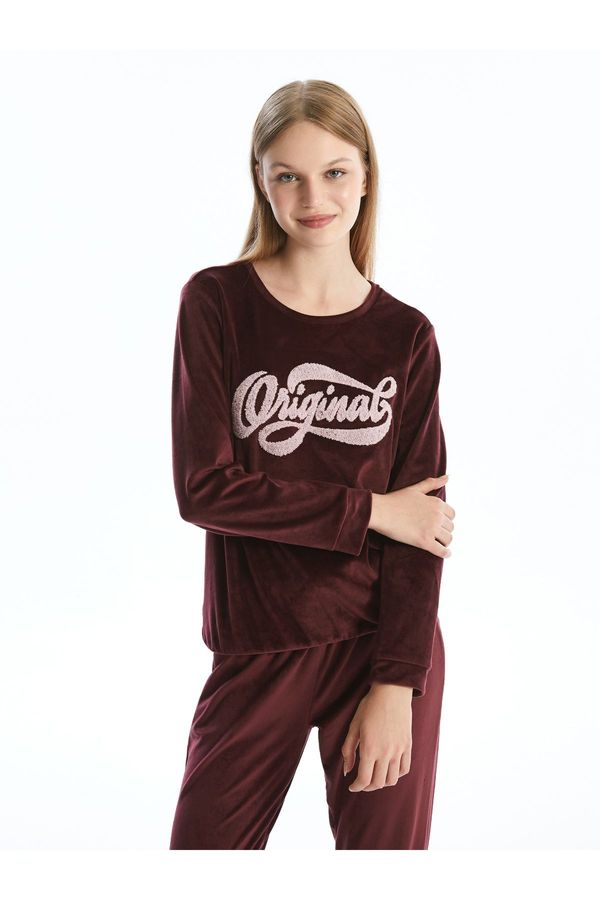 LC Waikiki LC Waikiki Crew Neck Embroidered Long Sleeve Women's Pajama Set