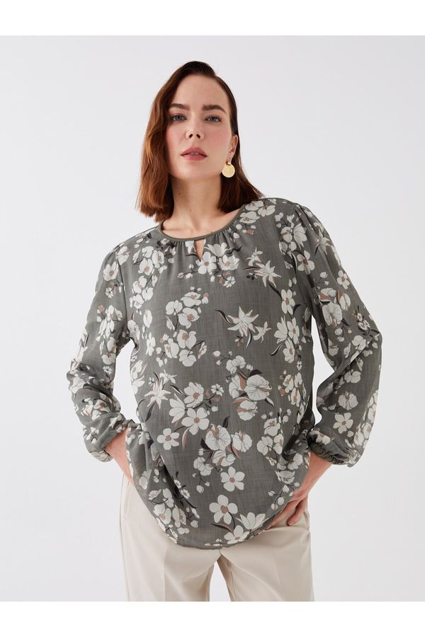 LC Waikiki LC Waikiki Crew Neck Floral Long Sleeve Women's Blouse