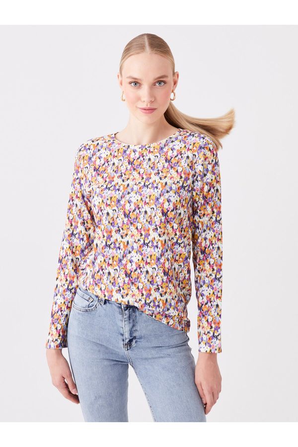 LC Waikiki LC Waikiki Crew Neck Floral Long Sleeve Women's Blouse