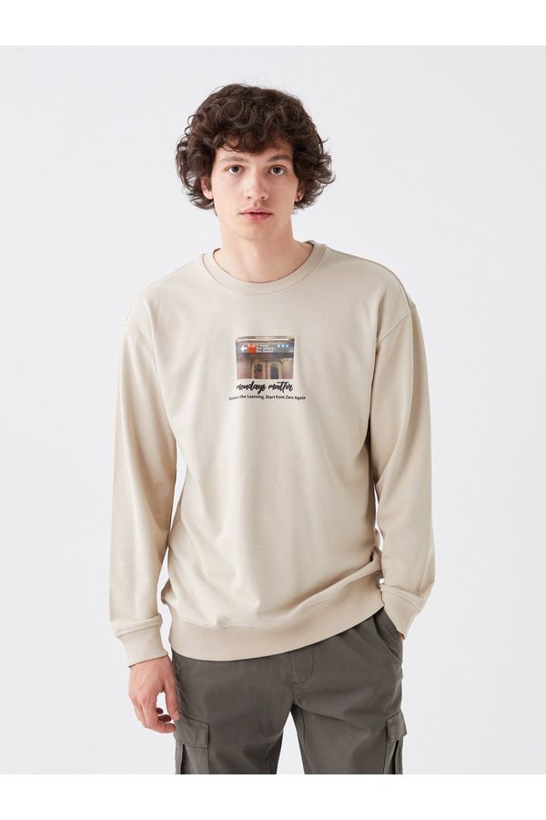 LC Waikiki LC Waikiki Crew Neck Long Sleeve Printed Men's Sweatshirt