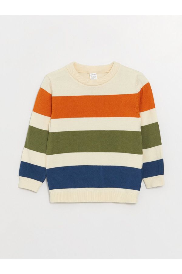 LC Waikiki LC Waikiki Crew Neck Long Sleeve Striped Baby Boy Knitwear Sweater