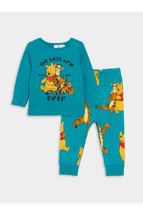 LC Waikiki LC Waikiki Crew Neck Long Sleeve Winnie the Pooh Printed Baby Boy Pajamas Set