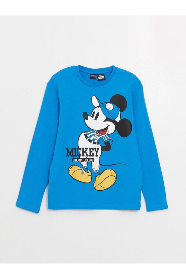 LC Waikiki LC Waikiki Crew Neck Mickey Mouse Printed Long Sleeve Boys' T-Shirt