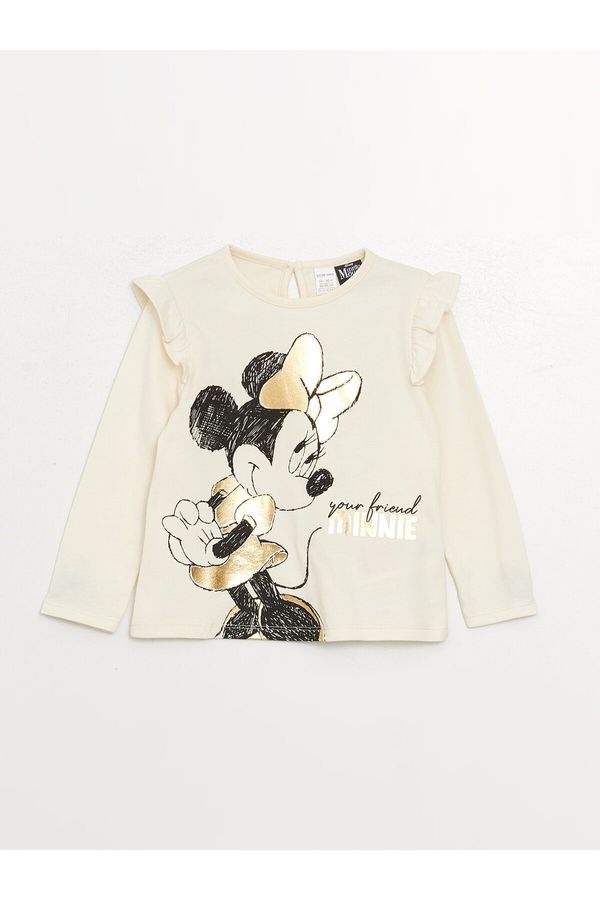 LC Waikiki LC Waikiki Crew Neck Minnie Mouse Printed Baby Girl T-Shirt