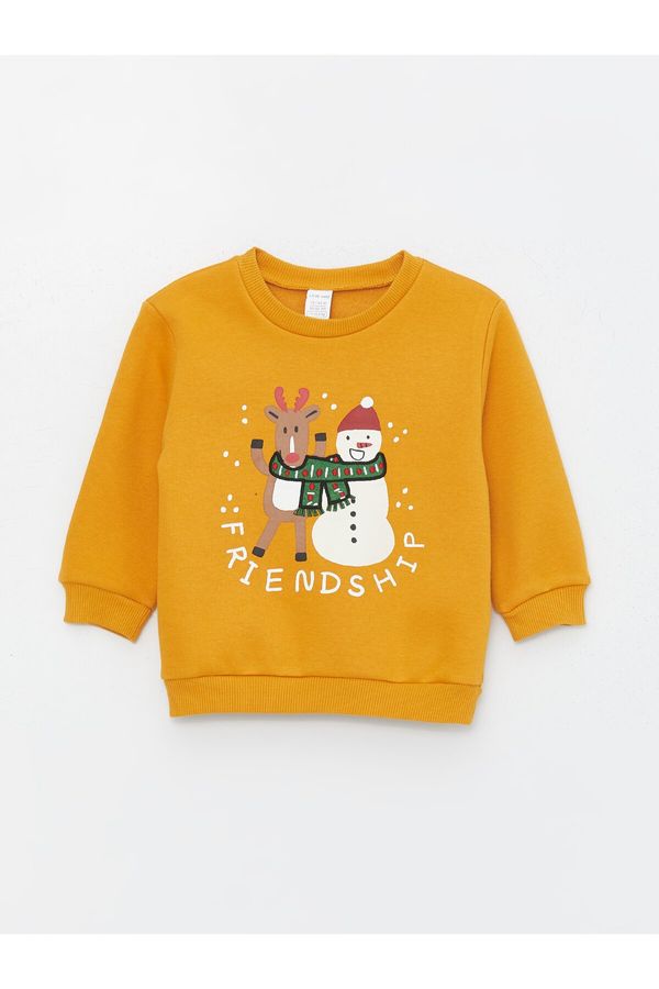 LC Waikiki LC Waikiki Crew Neck New Year Themed Long Sleeve Baby Boy Sweatshirt