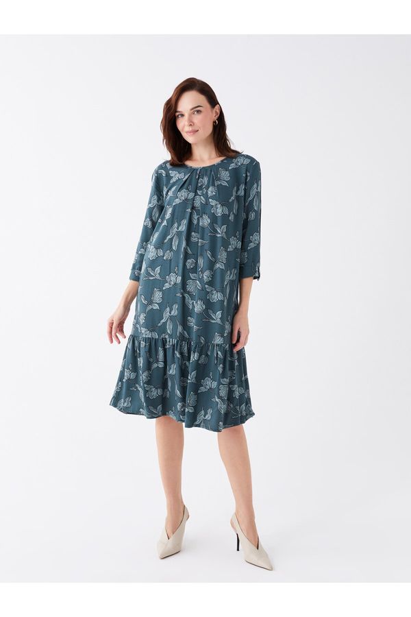 LC Waikiki LC Waikiki Crew Neck Patterned Women's Dress