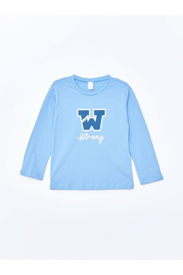 LC Waikiki LC Waikiki Crew Neck Printed Long Sleeve Baby Boy T-Shirt