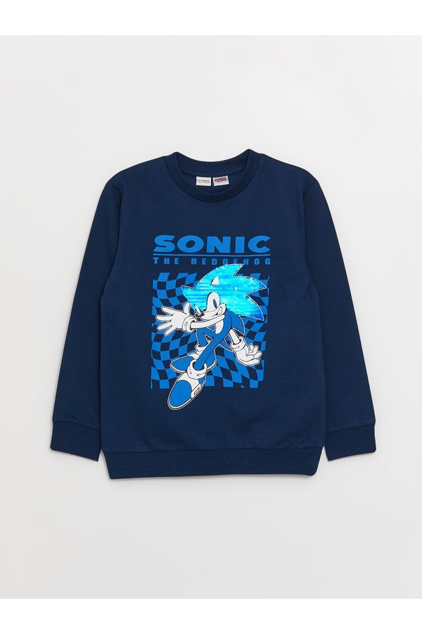 LC Waikiki LC Waikiki Crew Neck Sonic Printed Long Sleeve Boy's Sweatshirt