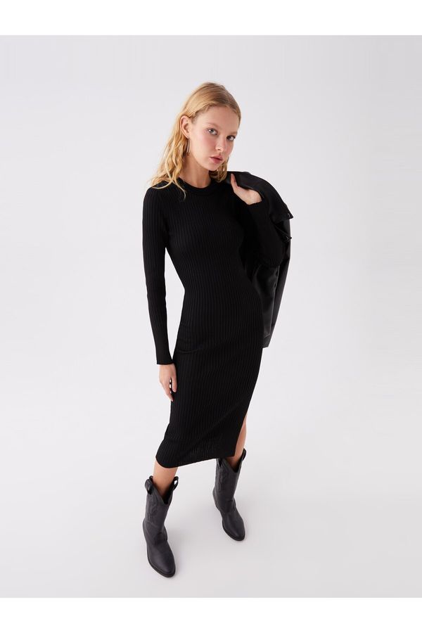 LC Waikiki LC Waikiki Crew Neck Straight Long Sleeve Women's Knitwear Dress