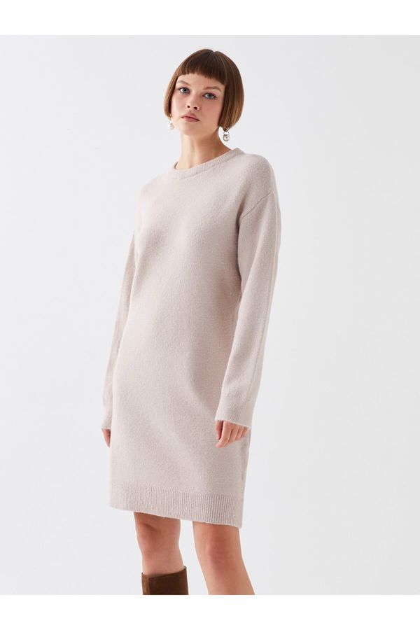 LC Waikiki LC Waikiki Crew Neck Straight Long Sleeve Women's Knitwear Dress