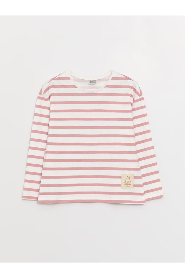 LC Waikiki LC Waikiki Crew Neck Striped Long Sleeve Girl's T-Shirt