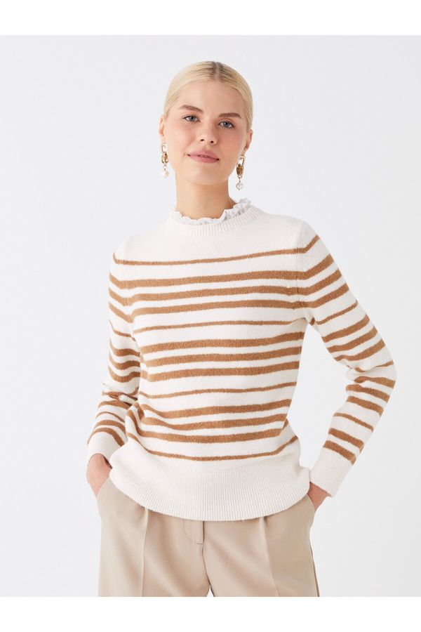 LC Waikiki LC Waikiki Crew Neck Striped Long Sleeve Women's Knitwear Sweater