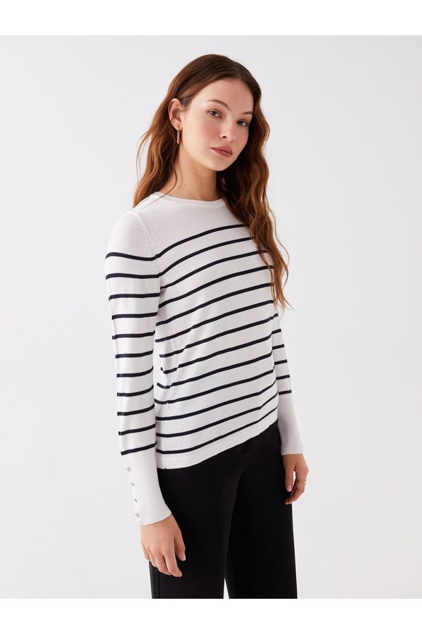 LC Waikiki LC Waikiki Crew Neck Striped Long Sleeve Women's Knitwear Sweater