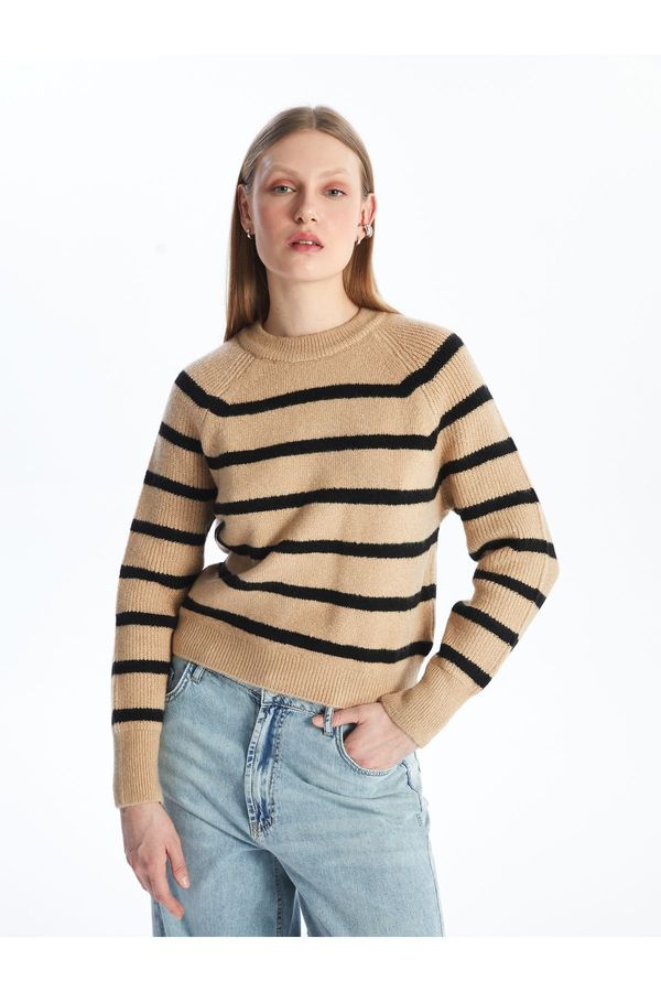 LC Waikiki LC Waikiki Crew Neck Striped Long Sleeve Women's Knitwear Sweater