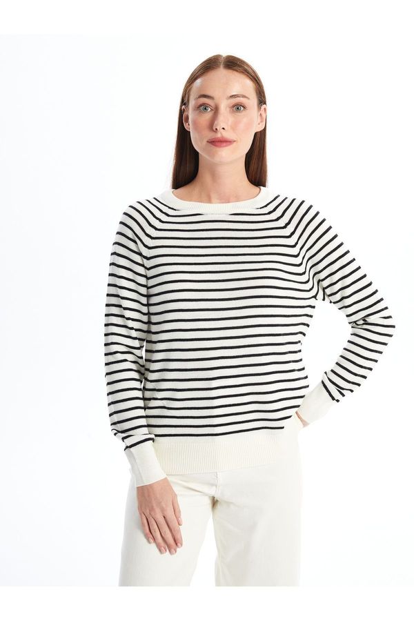 LC Waikiki LC Waikiki Crew Neck Striped Long Sleeve Women's Knitwear Sweater