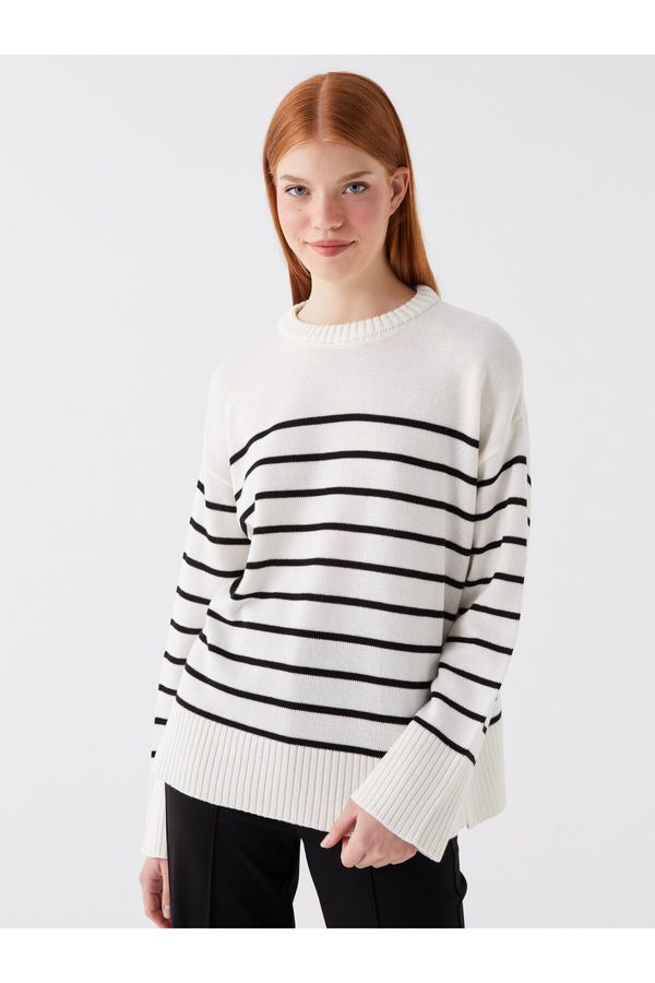 LC Waikiki LC Waikiki Crew Neck Striped Long Sleeve Women's Knitwear Sweater