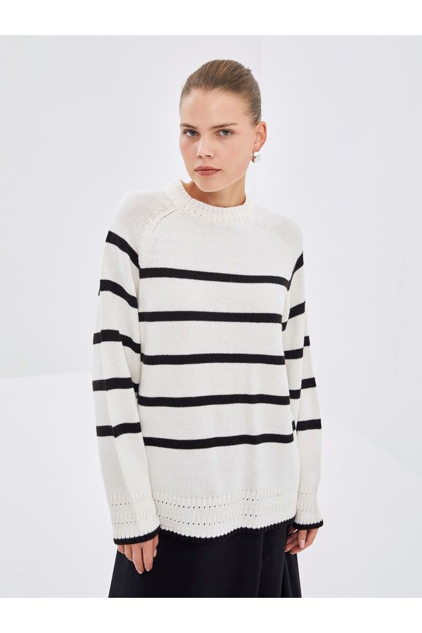 LC Waikiki LC Waikiki Crew Neck Striped Women's Knitwear Sweater