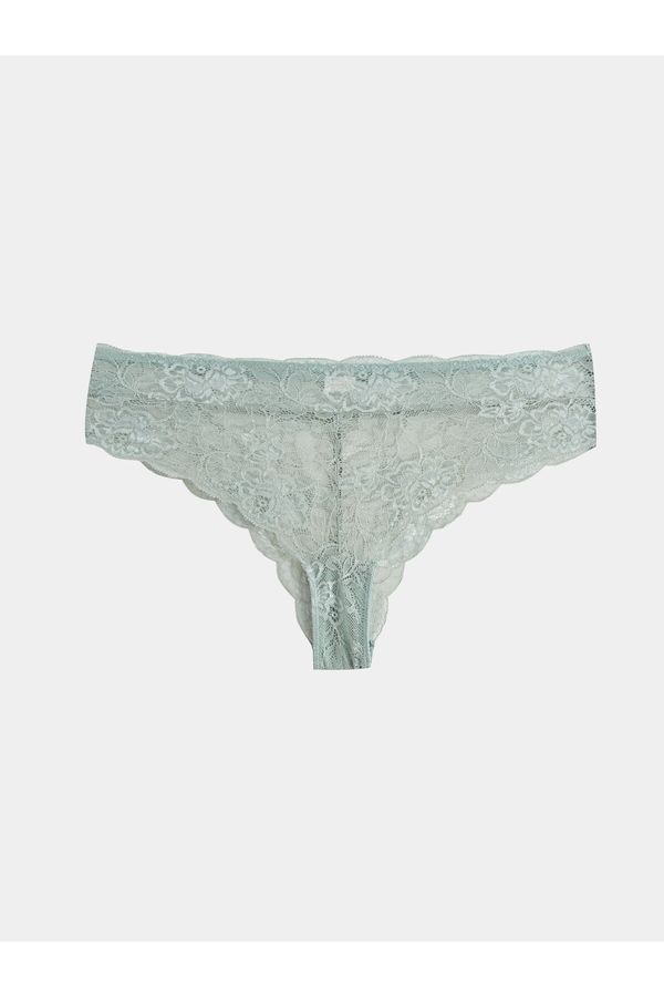 LC Waikiki LC Waikiki Dark Mint Green Lace Brazilian Panties