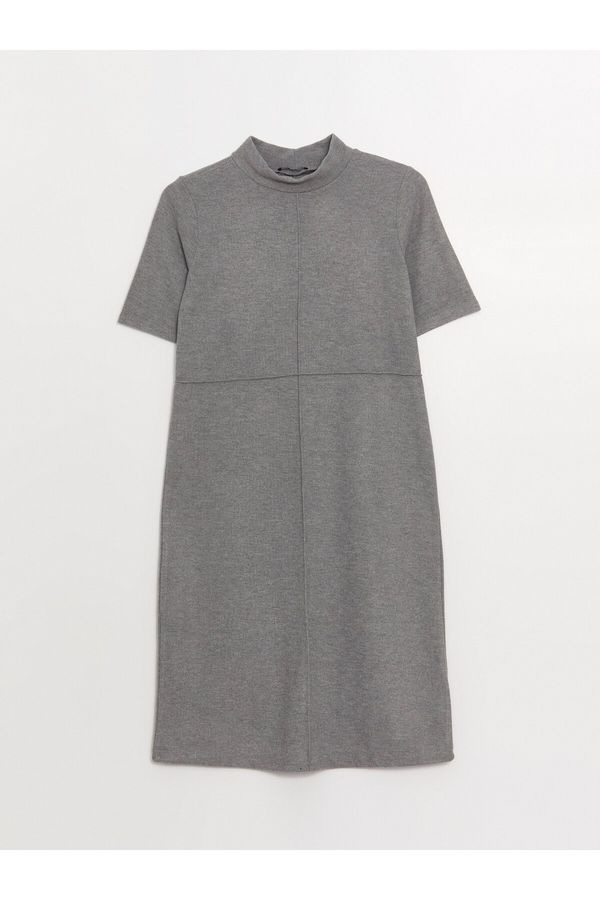 LC Waikiki LC Waikiki High Collar Plain Short Sleeve Women's Dress