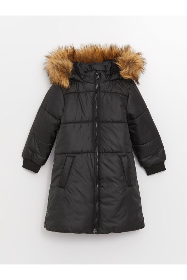 LC Waikiki LC Waikiki Hooded Basic Girl's Coat