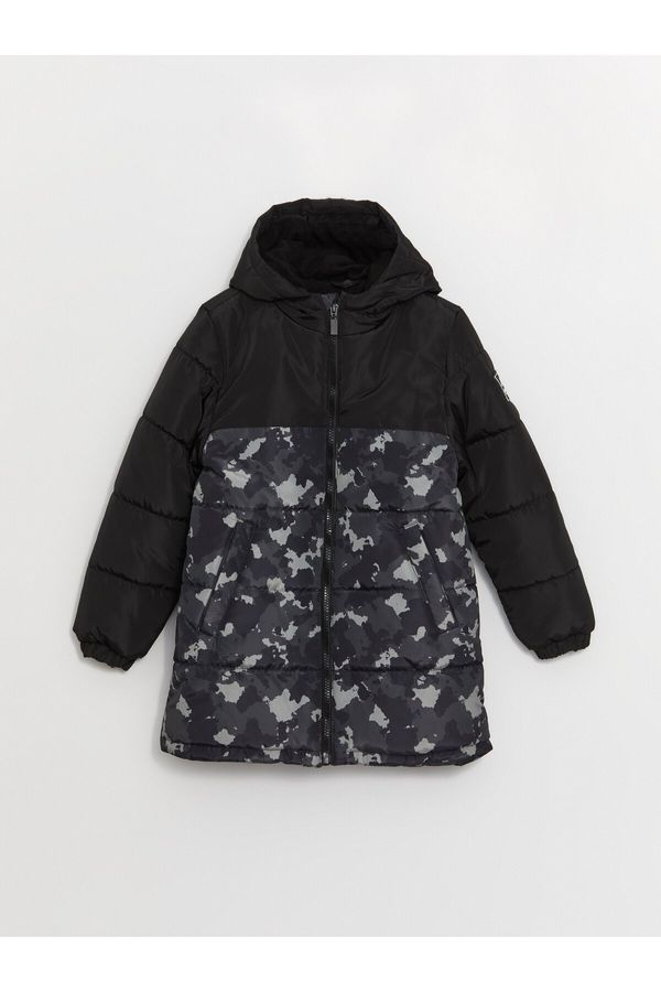 LC Waikiki LC Waikiki Hooded Printed Boy's Coat