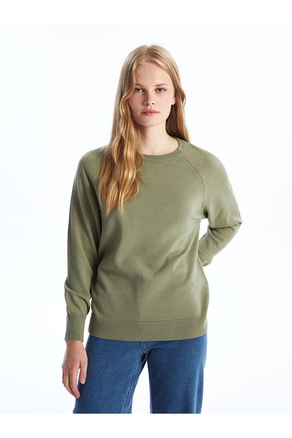 LC Waikiki LC Waikiki LCW Crew Neck Plain Long Sleeve Women's Knitwear Sweater