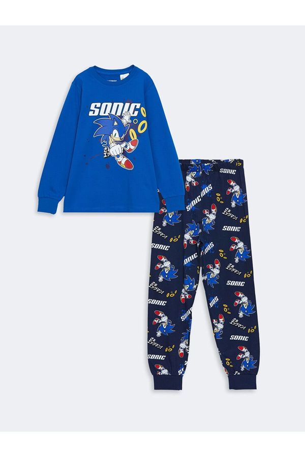 LC Waikiki LC Waikiki Lcw Crew Neck Sonic Printed Long Sleeve Boy Pajama Set