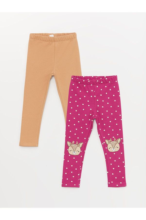 LC Waikiki LC Waikiki Lcw Elastic Waist Baby Girl Leggings 2-Pack