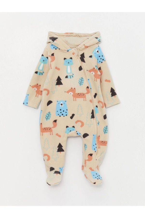 LC Waikiki LC Waikiki Lcw Hooded Baby Boy Jumpsuit (0-12 MONTHS WITH BOOTIES, 12 MONTHS WITHOUT BOOTIES)