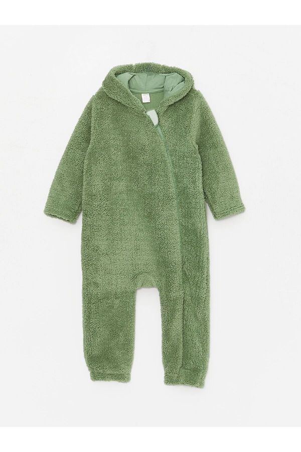 LC Waikiki LC Waikiki Lcw Hooded Baby Boy Plush Jumpsuit (0-12 Months with Booties, 12 Months Without Booties)