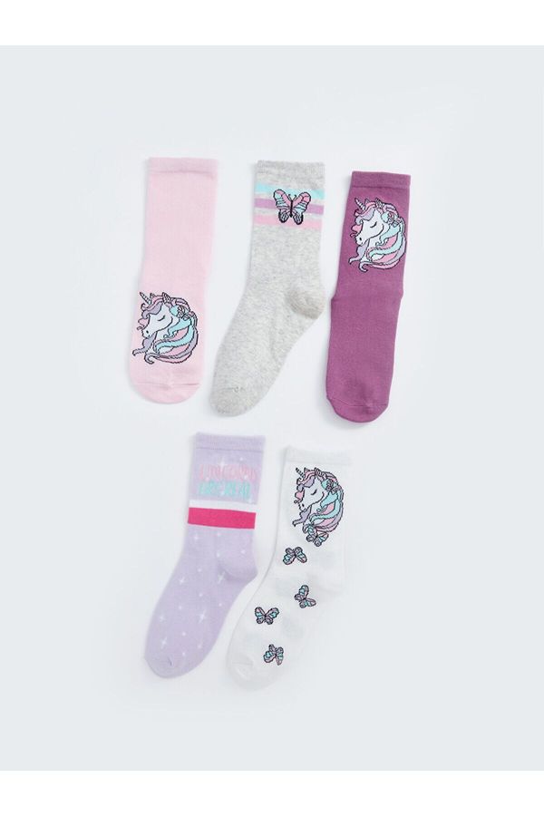 LC Waikiki LC Waikiki Lcw Patterned Girls Socks 5-Pack