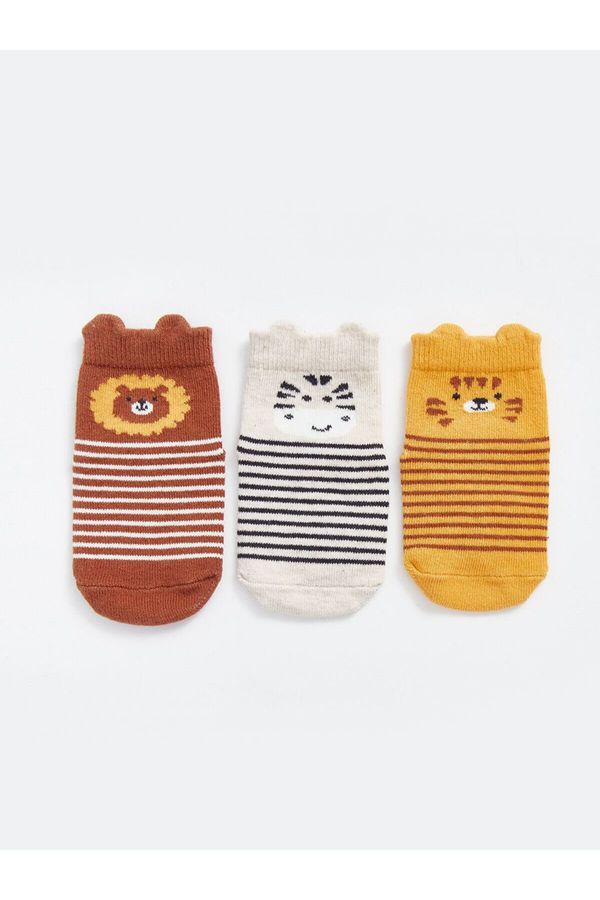 LC Waikiki LC Waikiki Lcw Printed Baby Boy Socks 3-Pack