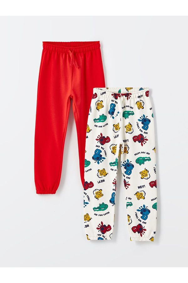 LC Waikiki LC Waikiki LCW Printed Waist Elastic Baby Boy Tracksuit Bottom 2-Pack