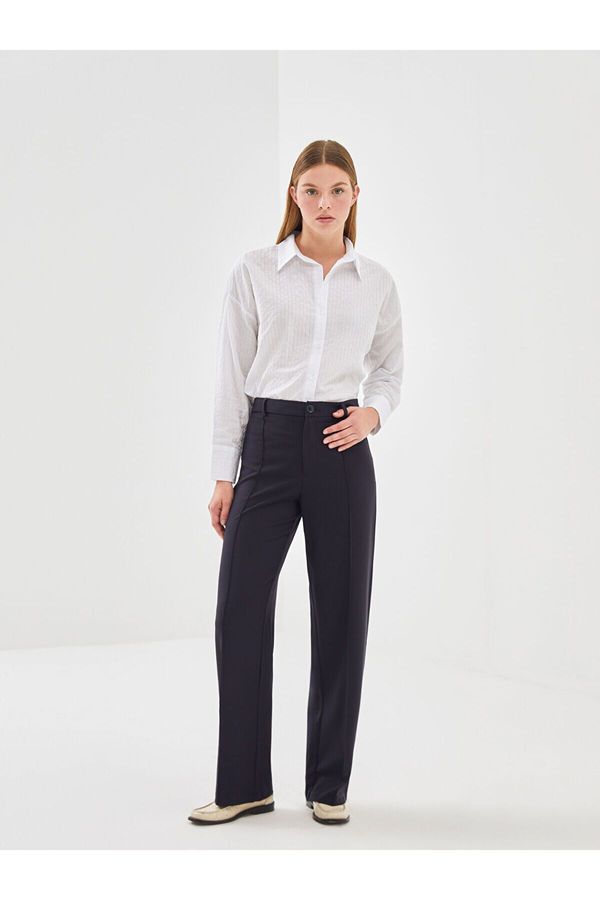 LC Waikiki LC Waikiki Lcw Slim Fit Straight Wide Leg Women's Trousers