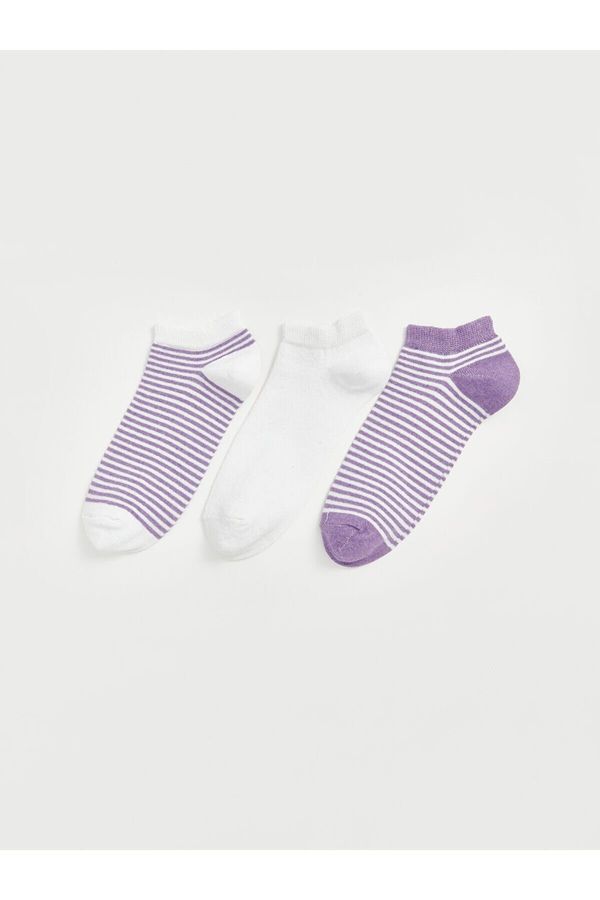 LC Waikiki LC Waikiki Lcw Striped Women's Ankle Socks 3 Pack