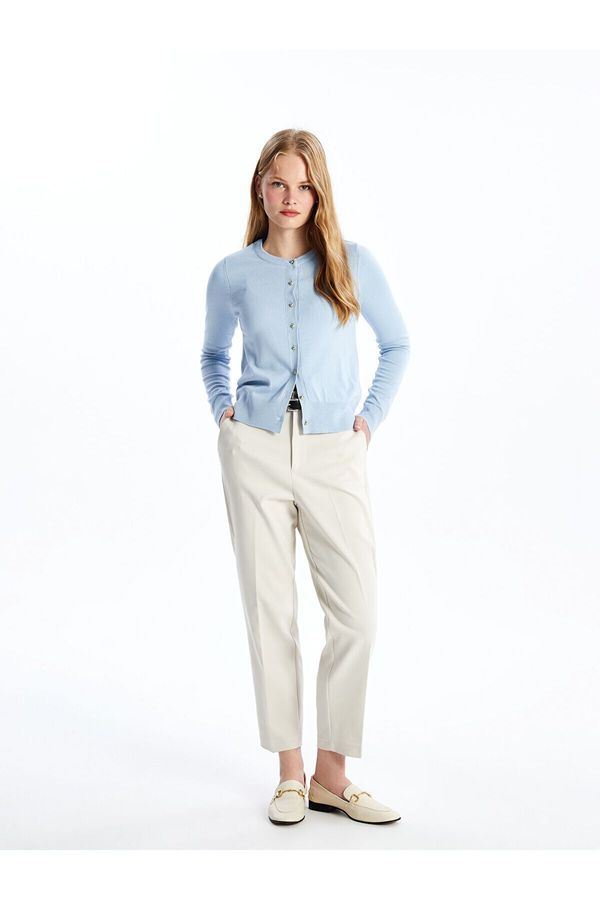 LC Waikiki LC Waikiki Lcw Women's Straight Pants with Belt on the Waist