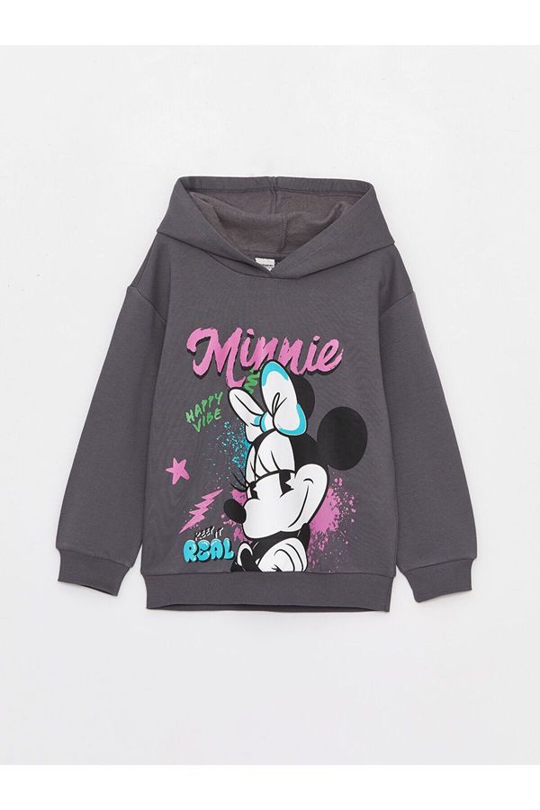 LC Waikiki LC Waikiki Lcwk Minnie Mouse Printed Long Sleeve Girls Hoodie