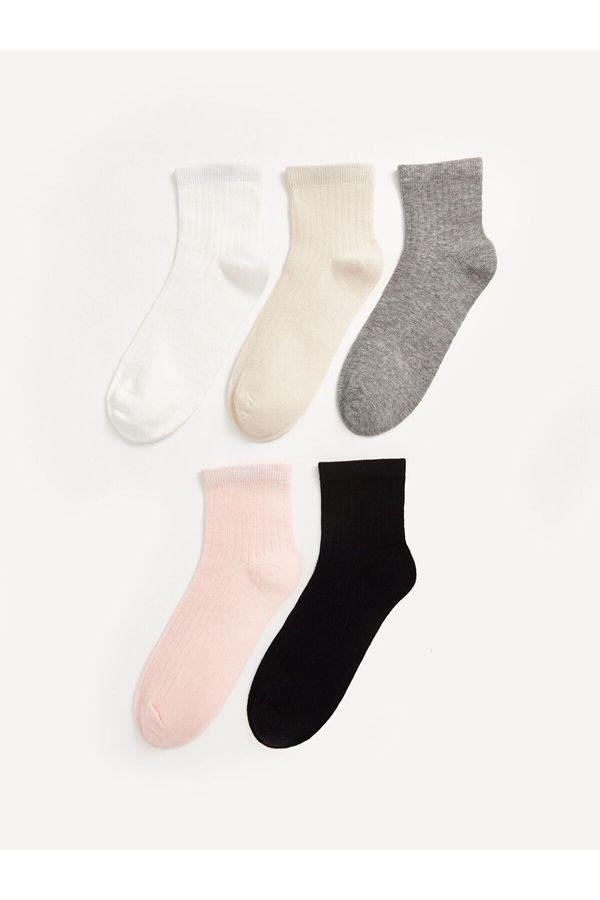 LC Waikiki LC Waikiki Lcwk Women's Plain Socks 5 Pack